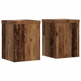 VidaXL Podstawki pod doniczki, 2 szt., stare drewno, 15x15x20 cm
