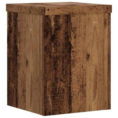 VidaXL Podstawki pod doniczki, 2 szt., stare drewno, 15x15x20 cm