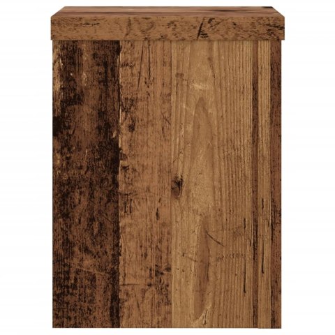 VidaXL Podstawki pod doniczki, 2 szt., stare drewno, 15x15x20 cm