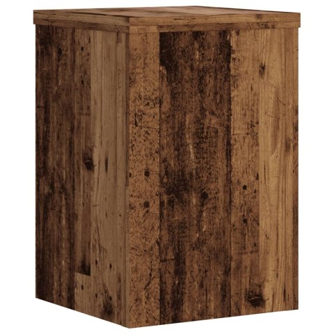 VidaXL Podstawki pod doniczki, 2 szt., stare drewno, 20x20x30 cm