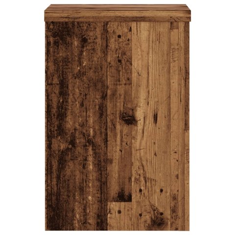 VidaXL Podstawki pod doniczki, 2 szt., stare drewno, 20x20x30 cm