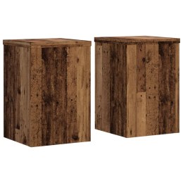 VidaXL Podstawki pod doniczki, 2 szt., stare drewno, 25x25x35 cm