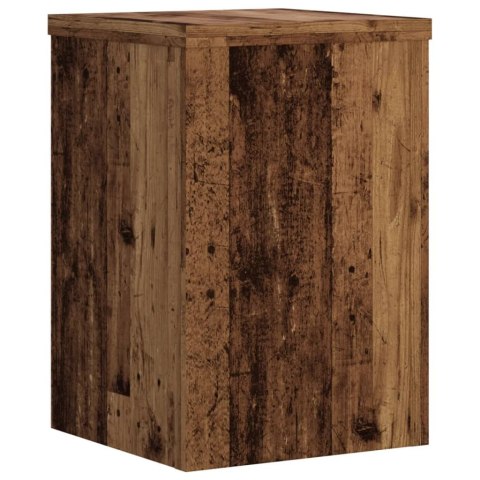 VidaXL Podstawki pod doniczki, 2 szt., stare drewno, 25x25x35 cm