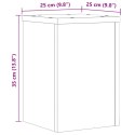 VidaXL Podstawki pod doniczki, 2 szt., stare drewno, 25x25x35 cm