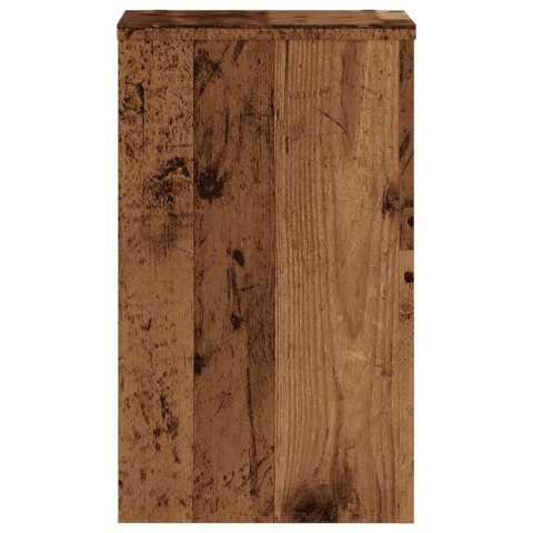 VidaXL Podstawki pod doniczki, 2 szt., stare drewno, 30x30x50 cm