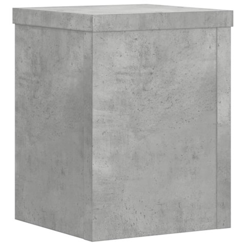 VidaXL Podstawki pod doniczki, 2 szt., szarość betonu, 15x15x20 cm