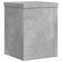VidaXL Podstawki pod doniczki, 2 szt., szarość betonu, 15x15x20 cm