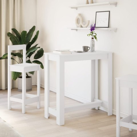 VidaXL Stolik barowy, biały, 102x50x103,5 cm, materiał drewnopochodny