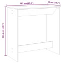 STOLIK BAROWY BIAŁY 102X50X103,5CM MATERIAŁ DREWNOPOCHODNY