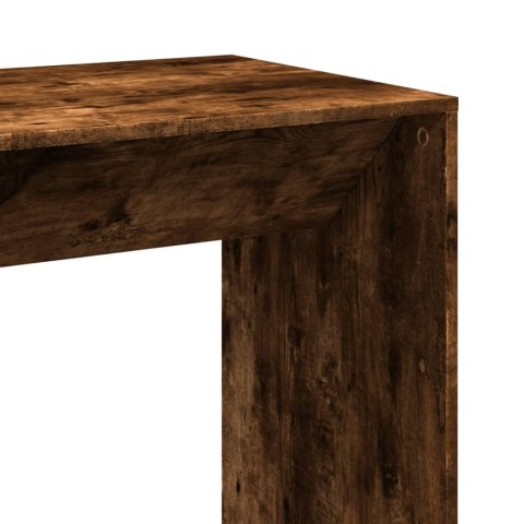 VidaXL Stolik barowy, przydymiony dąb, 102x50x103,5 cm