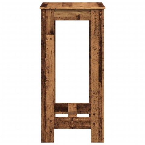 VidaXL Stolik barowy, stare drewno, 51x50x103,5cm