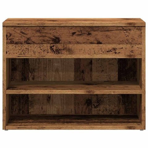 VidaXL Ławka z miejscem na buty, stare drewno, 60x30x45 cm