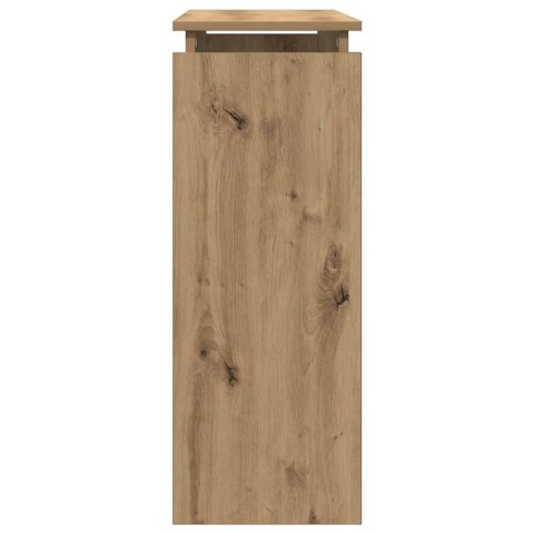 VidaXL Stolik konsolowy, dąb artisan, 80x30x80 cm
