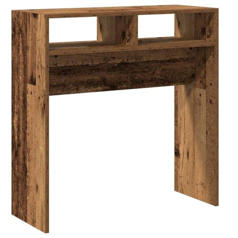 VidaXL Stolik konsolowy, stare drewno, 78x30x80 cm