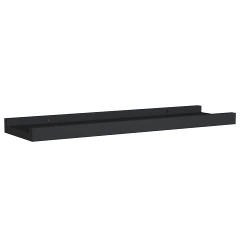 PÓŁKI ŚCIENNE NA ZDJĘCIA 2 SZT CZARNE 40X9X3CM