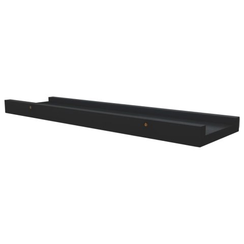 PÓŁKI ŚCIENNE NA ZDJĘCIA 2 SZT CZARNE 40X9X3CM