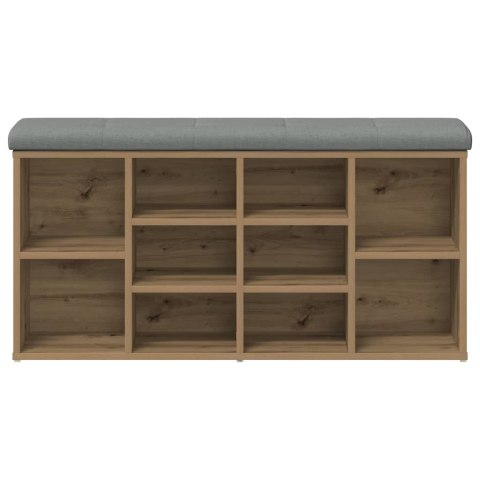 VidaXL Ławka na buty dąb artisan 102x32x50 cm Drewno klejone