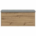 VidaXL Ławka ze schowkiem Artisan Oak 102x42x45 cm Drewno konstrukcyjne