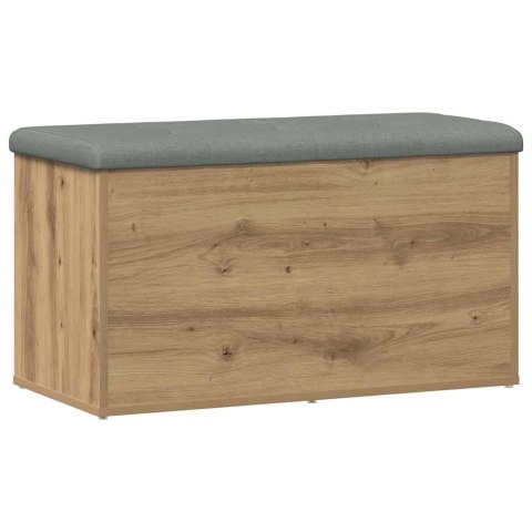 VidaXL Ławka ze schowkiem Artisan Oak 82x42x45 cm Drewno konstrukcyjne
