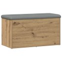 VidaXL Ławka ze schowkiem Artisan Oak 82x42x45 cm Drewno konstrukcyjne