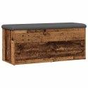 VidaXL Ławka ze schowkiem Stare drewno 102x42x45 cm Drewno klejone