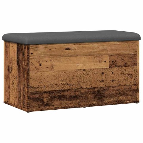 VidaXL Ławka ze schowkiem Stare drewno 82x42x45 cm Drewno klejone