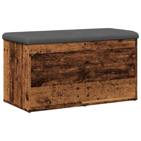 VidaXL Ławka ze schowkiem Stare drewno 82x42x45 cm Drewno klejone