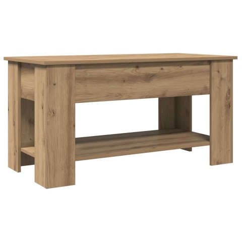VidaXL Stolik kawowy Artisan Oak 101x49x52 cm Drewno klejone