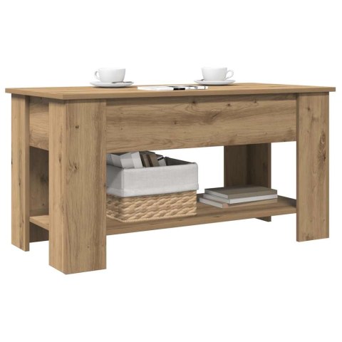 VidaXL Stolik kawowy Artisan Oak 101x49x52 cm Drewno klejone
