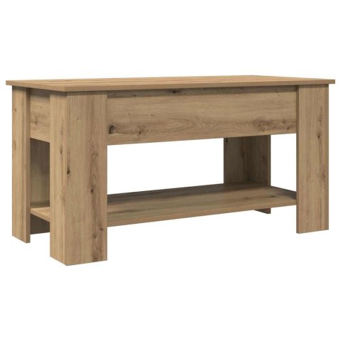 VidaXL Stolik kawowy Artisan Oak 101x49x52 cm Drewno klejone