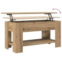 VidaXL Stolik kawowy Artisan Oak 101x49x52 cm Drewno klejone