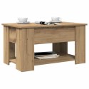 VidaXL Stolik kawowy dąb artisan 79x49x41 cm Drewno klejone