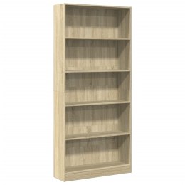 VidaXL Regał na książki Sonoma Oak 80x24x176 cm Drewno konstrukcyjne