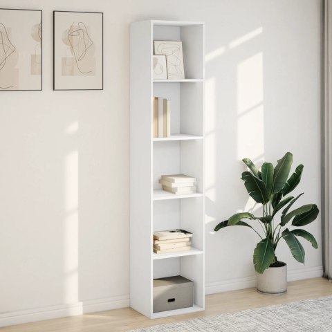 VidaXL Regał na książki, biały, 40x30x189 cm, materiał drewnopochodny