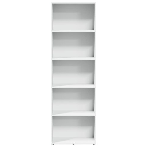 VidaXL Regał na książki, biały, 60x30x189 cm, materiał drewnopochodny