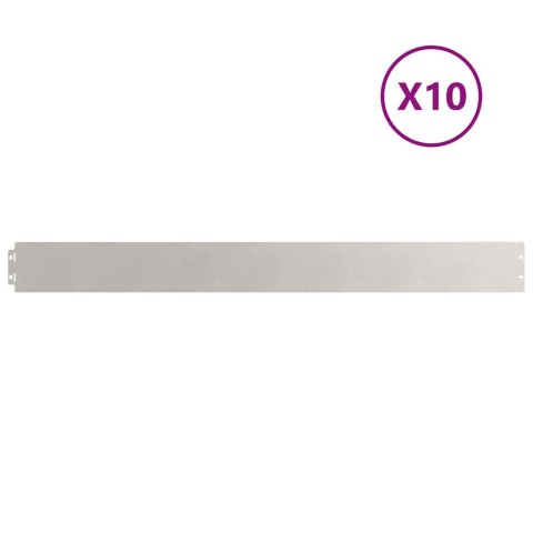VidaXL Obrzeża trawnikowe 10 szt. 10x103 cm Stal nierdzewna