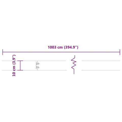 VidaXL Obrzeża trawnikowe 10 szt. Oliwkowo-zielone 10x103 cm