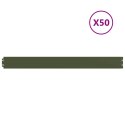 VidaXL Obrzeża trawnikowe 50 szt. Oliwkowo-zielone 10x103 cm