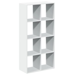 VidaXL Regał na książki z parawanem pokojowym, biały, 69,5x29x137,5 cm, drewno konstrukcyjne