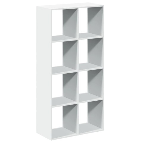 VidaXL Regał na książki z parawanem pokojowym, biały, 69,5x29x137,5 cm, drewno konstrukcyjne