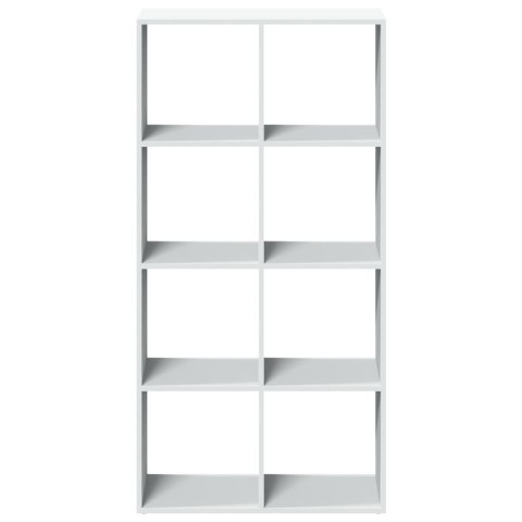 VidaXL Regał na książki z parawanem pokojowym, biały, 69,5x29x137,5 cm, drewno konstrukcyjne