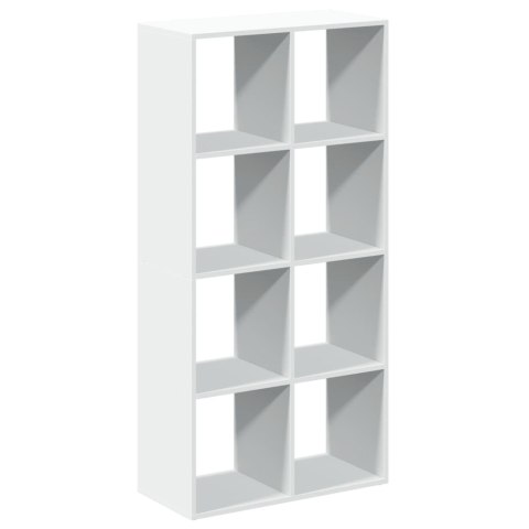 VidaXL Regał na książki z parawanem pokojowym, biały, 69,5x29x137,5 cm, drewno konstrukcyjne