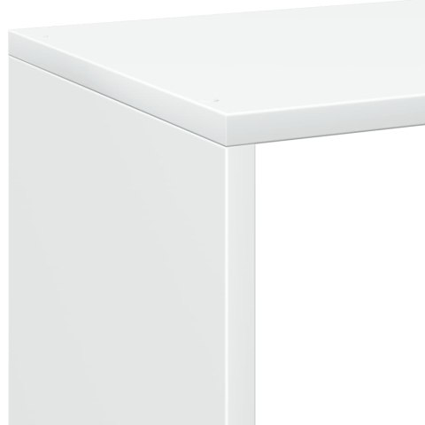 VidaXL Regał na książki z parawanem pokojowym, biały, 69,5x29x137,5 cm, drewno konstrukcyjne