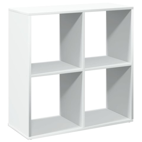 VidaXL Regał na książki z przegrodą pokojową, biały, 69,5x29x69,5 cm, drewno konstrukcyjne