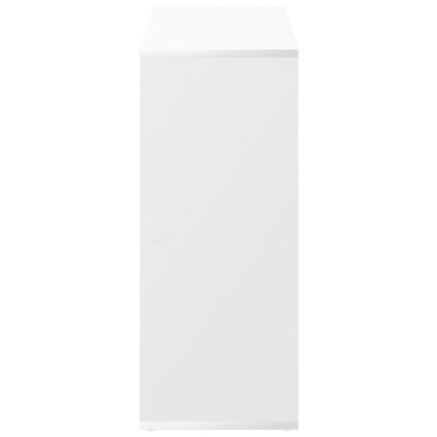 VidaXL Regał na książki z przegrodą pokojową, biały, 69,5x29x69,5 cm, drewno konstrukcyjne