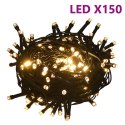 VidaXL 60-cz. zestaw bombek na choinkę ze szpicem 150 LED różowe złoto