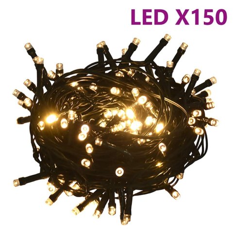 VidaXL 60-cz. zestaw bombek na choinkę ze szpicem 150 LED różowe złoto