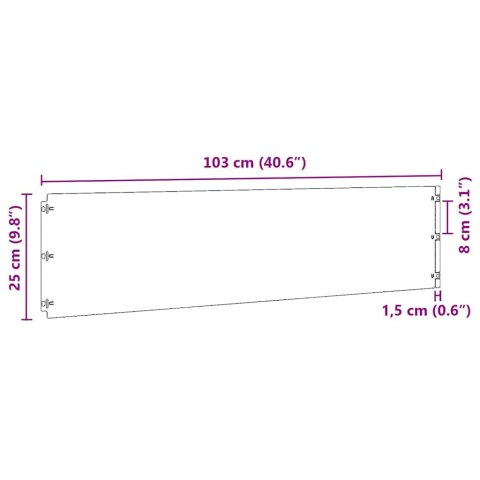VidaXL Obrzeża trawnikowe 20 szt. 25x103 cm Stal nierdzewna