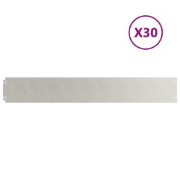 VidaXL Obrzeża trawnikowe 30 szt. 15x103 cm Stal nierdzewna