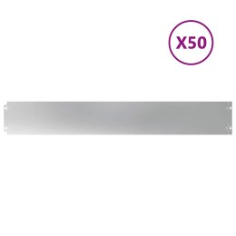 VidaXL Obrzeża trawnikowe 50 szt. 15x103 cm Stal ocynkowana